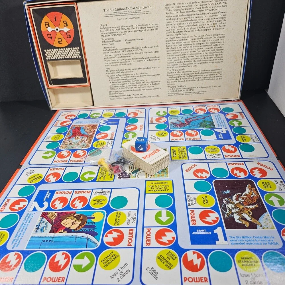 The Six Million Dollar Man Board Game Vtg 1975 Parker Brothers Complete Austin